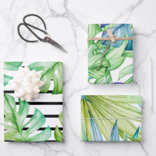 De Papier Cadeau Tropical Summer Palm Feuille Motif