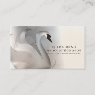 De Parrainage Belle Swan Elegant référencer une carte client ami