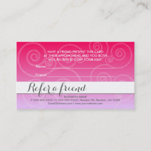 De Parrainage Blancs rose faire pivoter une carte d'ami