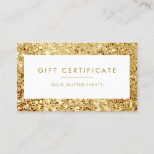 De Parrainage Carte cadeau Chic Large Gold Parties scintillant