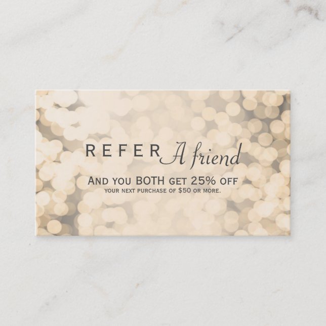 De Parrainage Carte cliente CARTE PARRAINÉE Gold Sparkling Light (Devant)