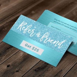 De Parrainage Carte référral   Turquoise Dentist Dental