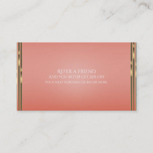 De Parrainage Coral Peach & Gold Dipped Chic Envoyer une carte d