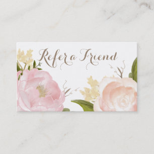 De Parrainage Fleurs d'aquarelle romantiques renvoyez une carte 