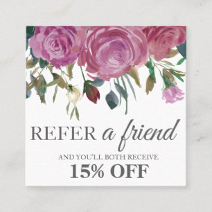 De Parrainage Les roses roses d'aquarelle ajustent la carte