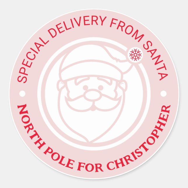 De Père Noël Stickers North Pôle Noël (Devant)