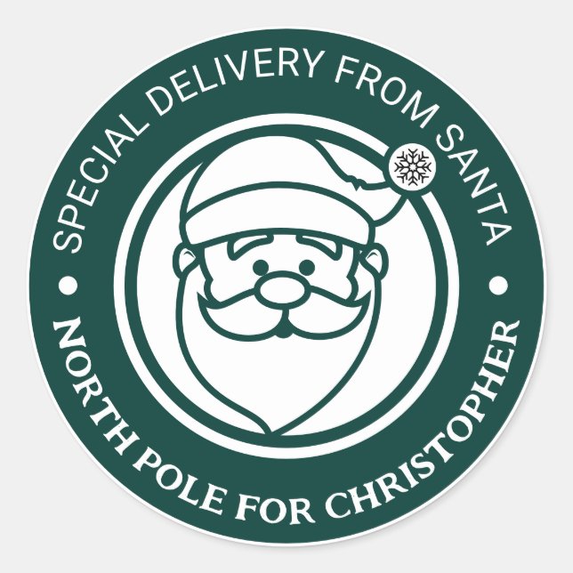 De Père Noël Stickers North Pôle Noël (Devant)