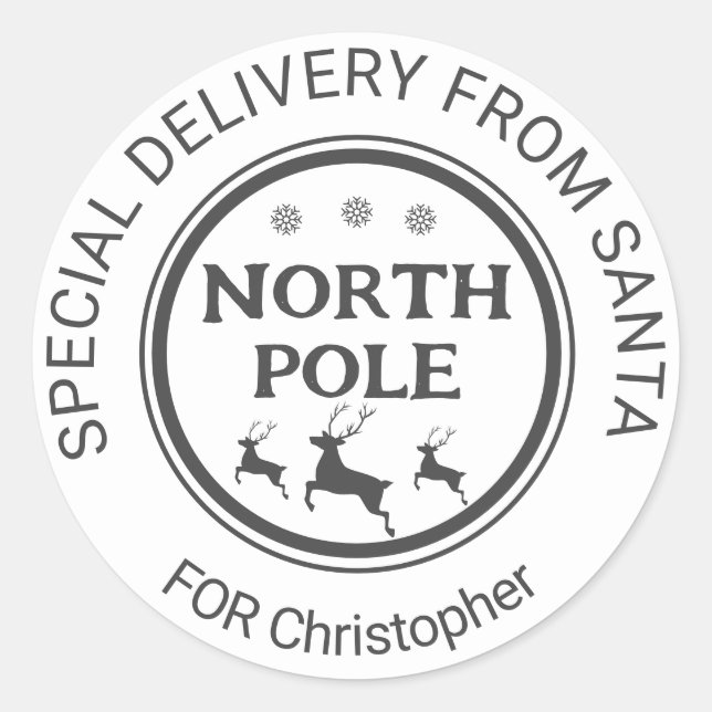 de père Noël stickers pôle nord (Devant)