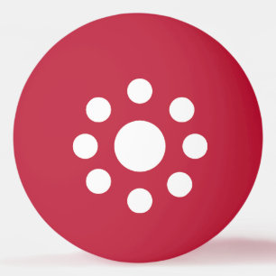 De Ping Pong Balle ping-pong blanc/rouge New Design SUISSE