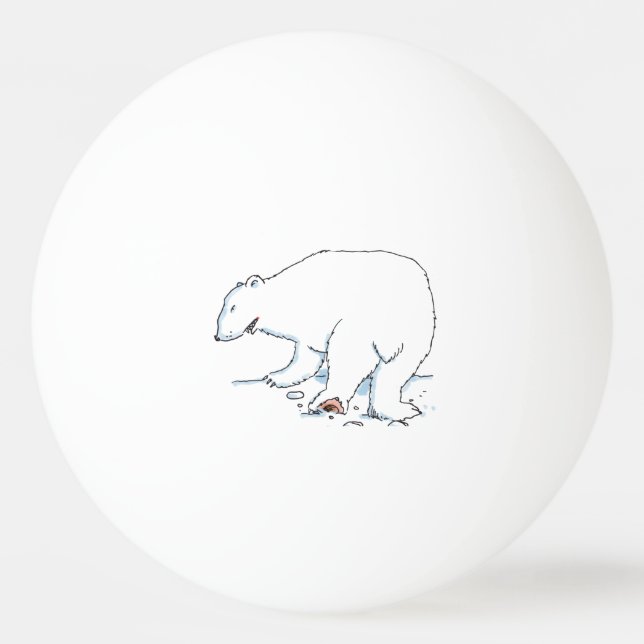 De Ping Pong Polar Bear 1 étoile ping-pong balle (Devant)