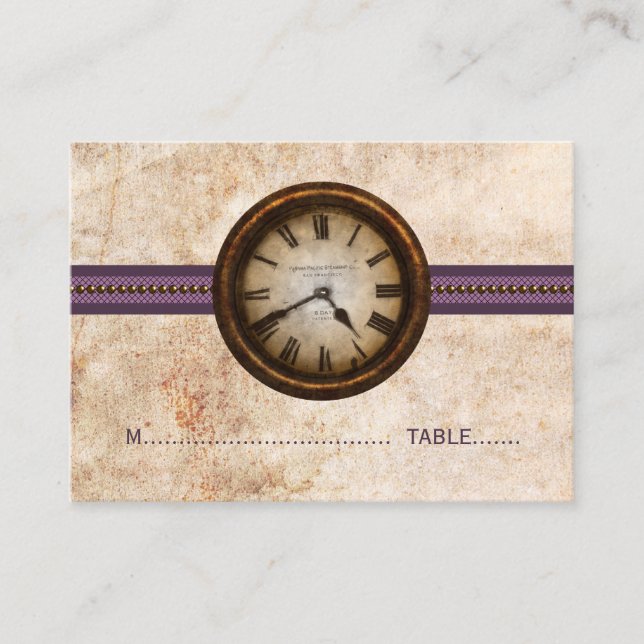 De Placement Antique Horloge Carte Place, Violet (Devant)