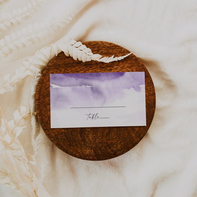 De Placement Aquarelle moderne | Carte Mariage Plat Violet (Créateur téléchargé)