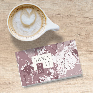 De Placement Automne Dusty Rose Feuille Mariage Carte Place