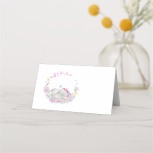 De Placement Beurre Eléphant mignon rose Carte Place