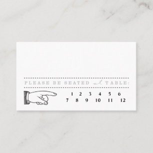 De Placement Billet vintage - Carte d'évaluation Punch Out