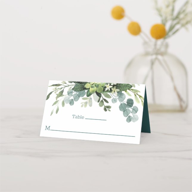 De Placement Bouquet turquoise - Carte d'escorte (Devant)
