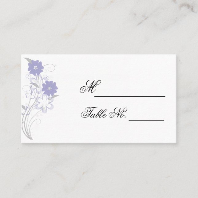 De Placement Buster Romance en Lavender Mariage Carte Place (Devant)