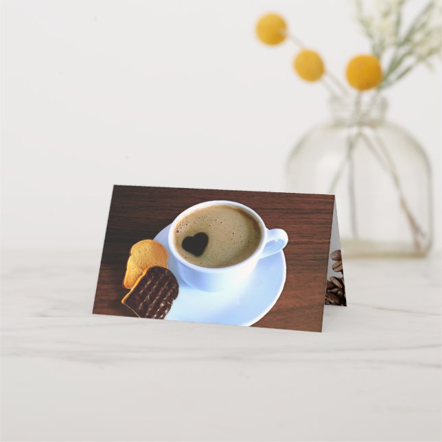 De Placement Café Coupe Coeur Coeur en mousse Carte cadeau (Devant)