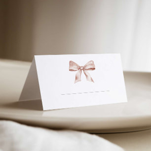 De Placement Carte baby shower avec arc rose poussiéreux