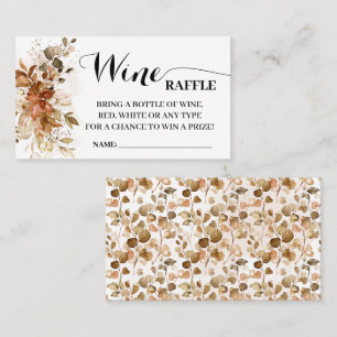 De Placement Carte Billet Raffle Vin Automne Fête des mariées A