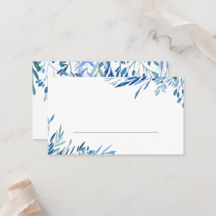 De Placement Carte blanche feuille bleue