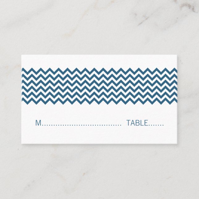 De Placement Carte Bleu simple Chevron Place (Devant)