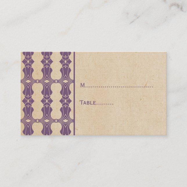 De Placement Carte Bordure Art déco violet (Devant)