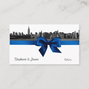 De Placement Carte BW Royal Blue Escort à large bande NYC