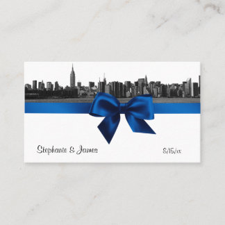 De Placement Carte BW Royal Blue Escort à large bande NYC