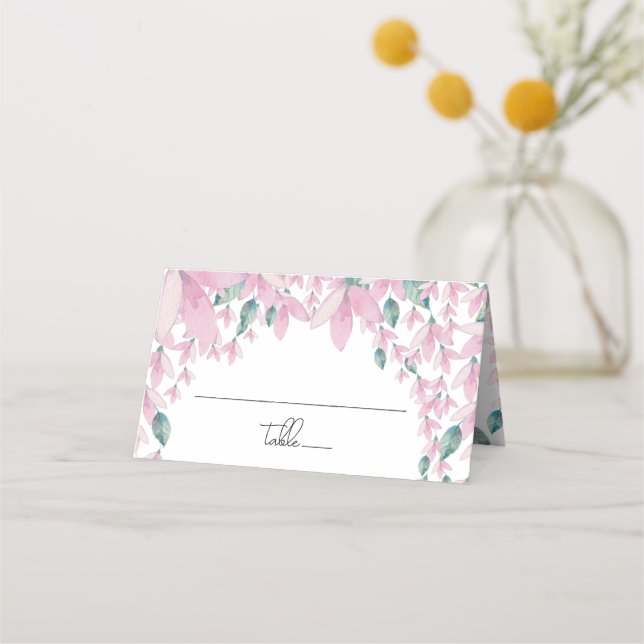 De Placement Carte Charming Wisteria Floral Place Card (Devant)