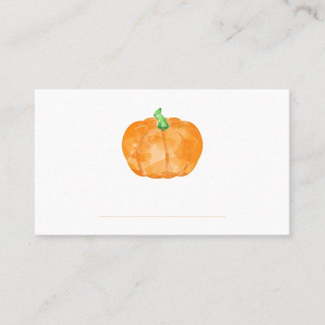 De Placement Carte Citrouille orange pour Thanksgiving (Devant)