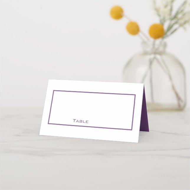 De Placement Carte Clean Purple et White Place (Devant)