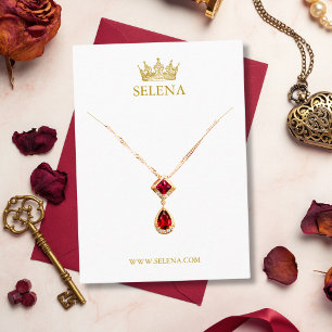De Placement Carte d'affichage du collier Gold Crown