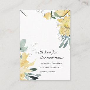 DE PLACEMENT CARTE D'AFFICHAGE JAUNE FLORALE NOUVEAU CADEAU MUM