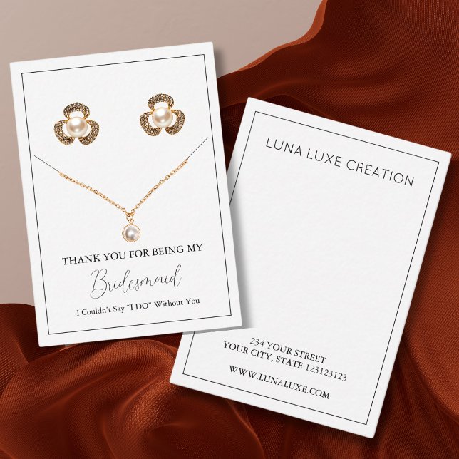 De Placement Carte d'affichage simple Bridesmaid (Créateur téléchargé)