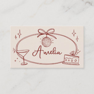 De Placement Carte d'anniversaire beige rouge