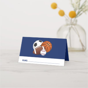 De Placement Carte d'anniversaire Blue Sports