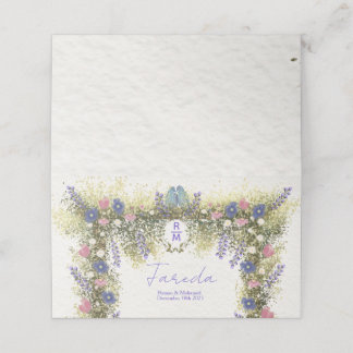 De Placement Carte d'emplacement florale élégante - Aquarelle d