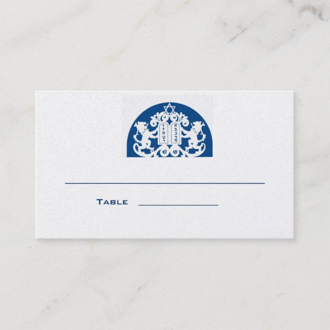 De Placement Carte d'emplacement Navy Lions Bar Mitzvah (Devant)