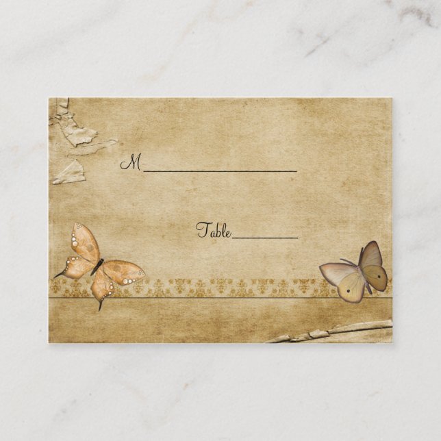 De Placement Carte d'emplacement pour papillon antique (Devant)