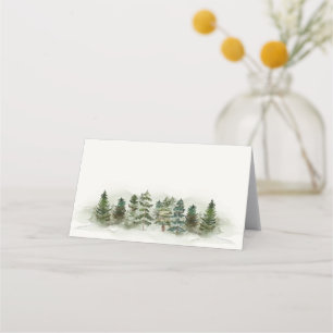 De Placement carte d'endroit forêt bois anniversaire ou baby sh