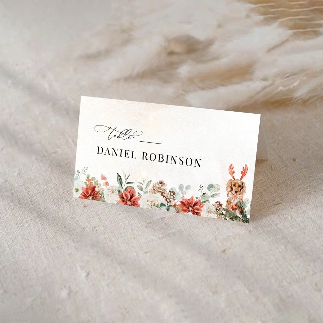 De Placement Carte d'endroit pliée Pinecone rouge hiver (Créateur téléchargé)