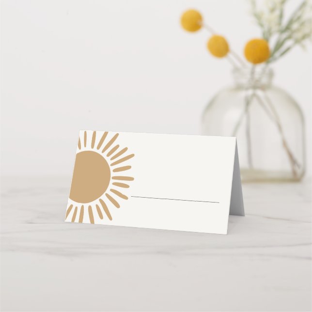 De Placement carte d'endroit soleil anniversaire ou baby shower (Devant)