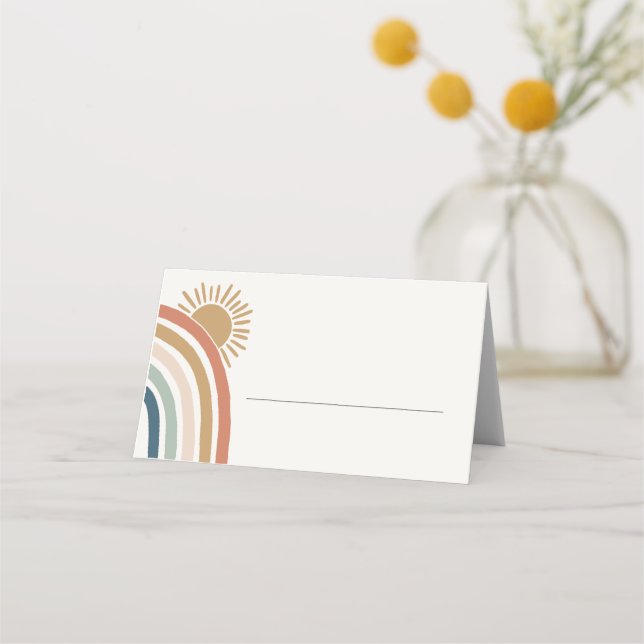 De Placement carte d'endroit soleil anniversaire ou baby shower (Devant)