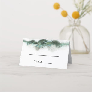 De Placement Carte d'escorte d'aquarelle Ombre VERT