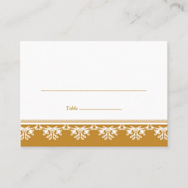 De Placement Carte d'escorte du mariage frontalier Brown filigr (Devant)