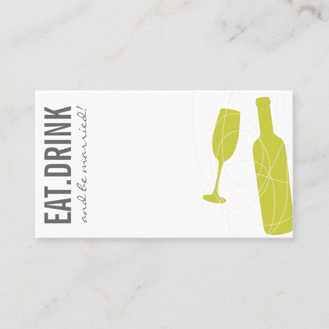 De Placement Carte d'escorte Eat-Drink-BeMarried (Devant)
