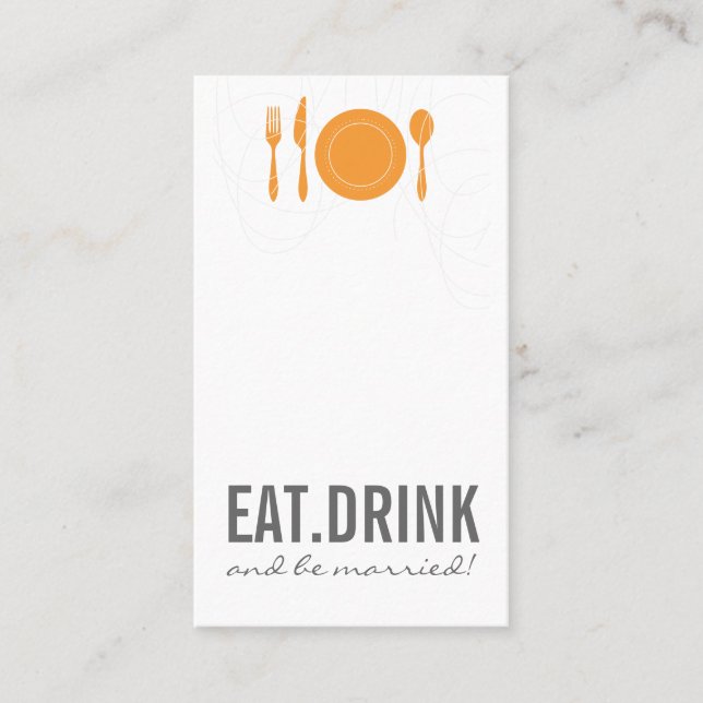 De Placement Carte d'escorte Eat-Drink-BeMarried (Devant)