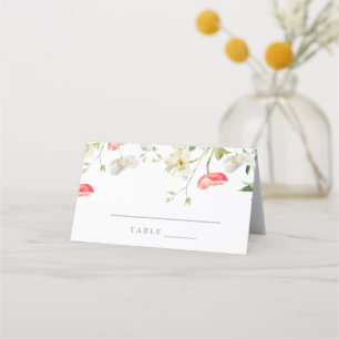 De Placement Carte d'escorte Mariage Spring Floral Peony