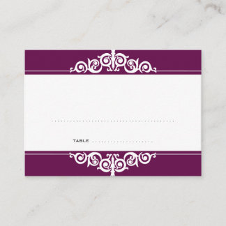 De Placement Carte d'escorte mariage victorien prune noire
